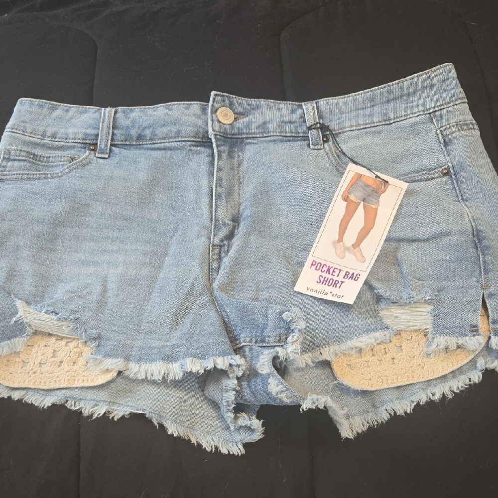 Vanilla Star Light Blue Jean Shorts